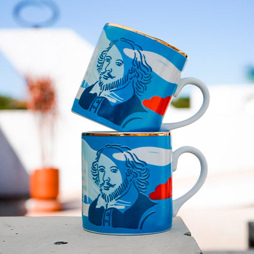 Caneca William Shakespeare + curso O Mercador de Veneza – Coleção Café com Pensadores