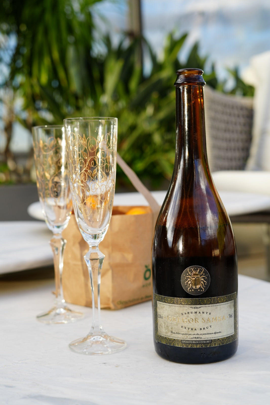 Espumante Gregor Samsa Extra Brut 750ml — garrafa com rótulo exclusivo inspirado em A Metamorfose de Franz Kafka